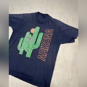 Vintage 90s Made In USA Men’s XL Navy Arizona Spell‎ Out Tee